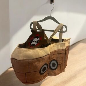 🛳️ Pirate Ship Costume Tote Bag – Kids Dress-Up / Halloween Accessory